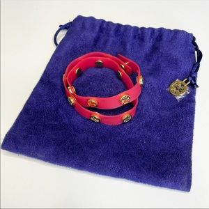 Tory Burch Double Wrap Jelly Logo Bracelet